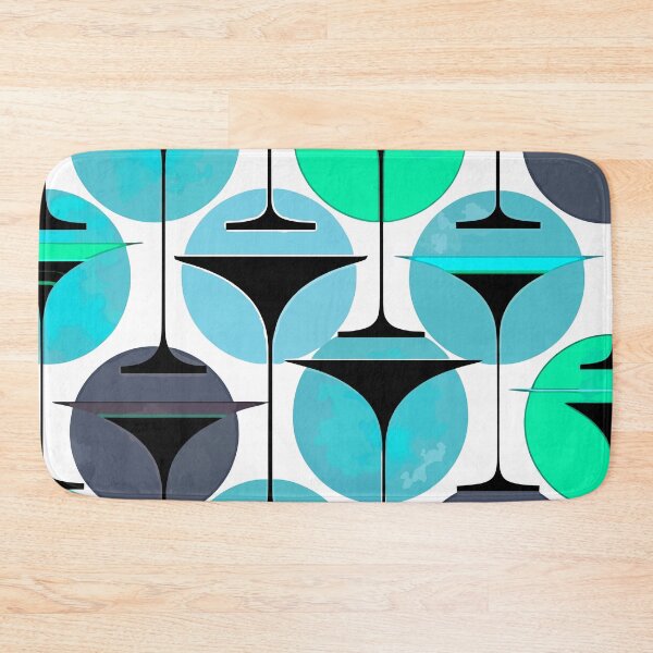 Item preview, Atomic Fifties Inspired Martinis In Grey Blue And Aqua designed and sold by taiche.
