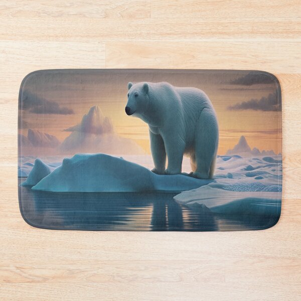 Item preview, polar bear stands on a floating ice sheet designed and sold by InezPhotography.