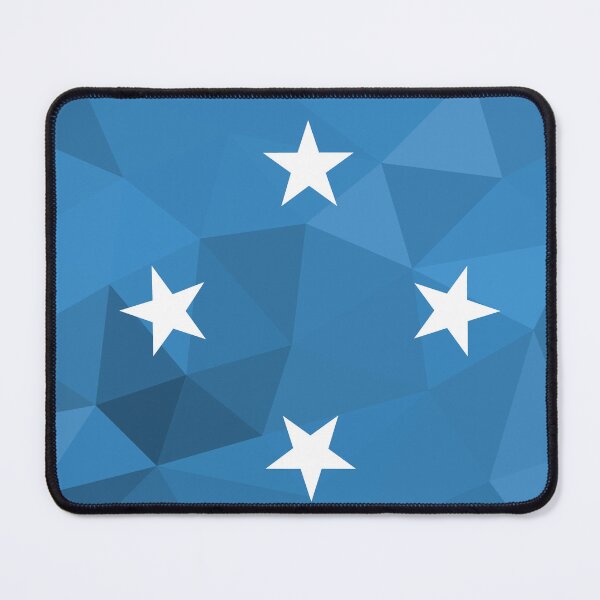 Item preview, Geometric Micronesia Flag Art – Modern Blue and White Star Design designed and sold by OrangePoly.