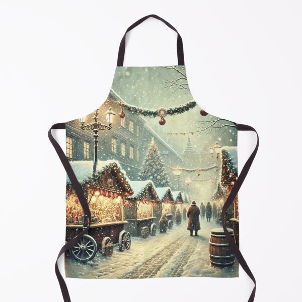 Artikelvorschau, Weihnachtsmarkt voller Menschen und Stände aus alten Zeiten entworfen und verkauft von Meandmyshop.