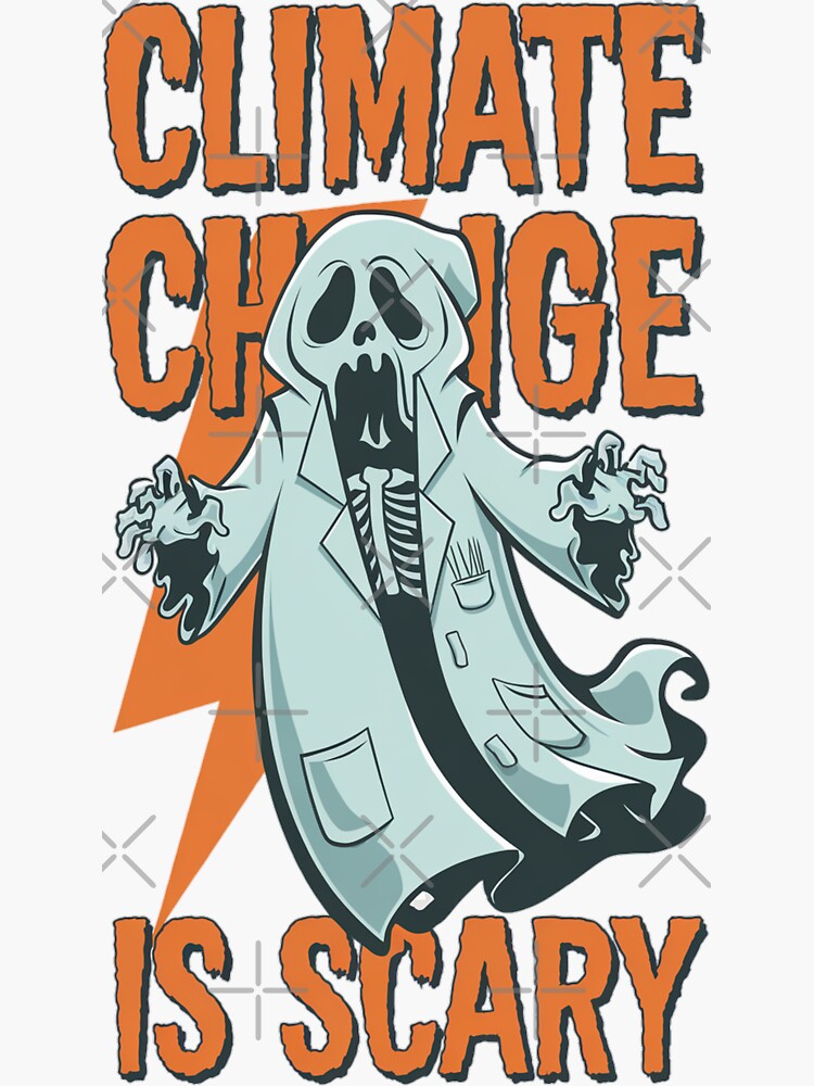 Thumbnail 3 of 3, Sticker, Ghost have a message to say for Halloween designed and sold by Coollzone.