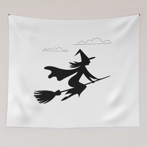 Item preview, Witch on a Broomstick – Spooky and Fun Halloween Art designed and sold by BestChooseArt.