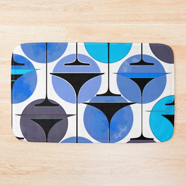 Item preview, Atomic Fifties Inspired Martinis In Grey Aqua Blue designed and sold by taiche.