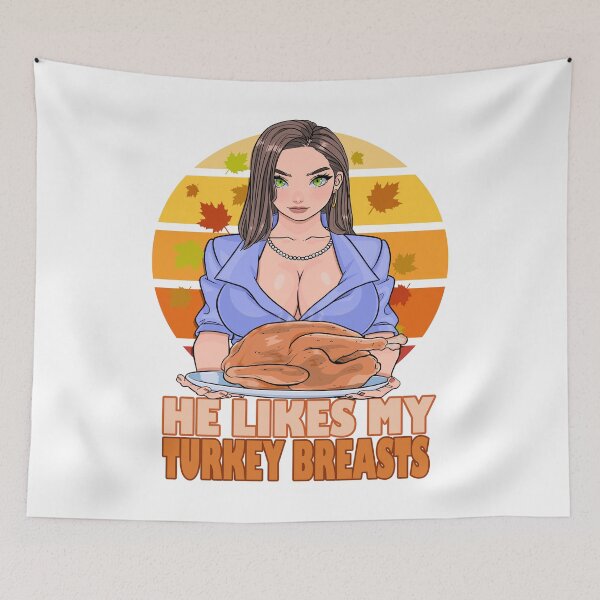 Item preview, He Likes My Turkey Breasts Funny Thanksgiving Couple Matching designed and sold by Nosek1ng.