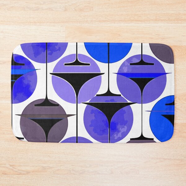 Item preview, Atomic Fifties Inspired Martinis In Blue And Eggplant Purple designed and sold by taiche.