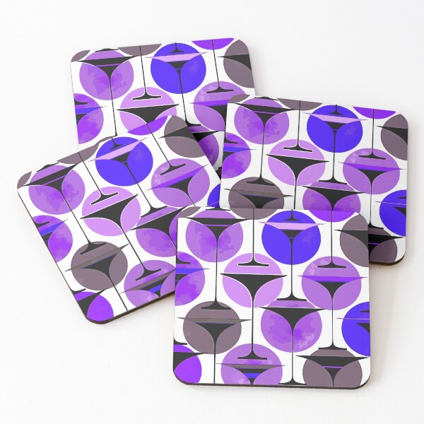 Item preview, Atomic Fifties Inspired Martinis In Eggplant And Purple designed and sold by taiche.