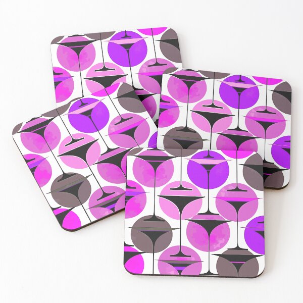 Item preview, Atomic Fifties Inspired Martinis In Purple And Pink designed and sold by taiche.