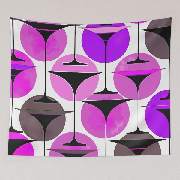 Item preview, Atomic Fifties Inspired Martinis In Purple And Pink designed and sold by taiche.