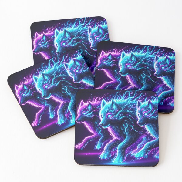 Item preview, Neon Wolf Pack designed and sold by TeslaSt0re.