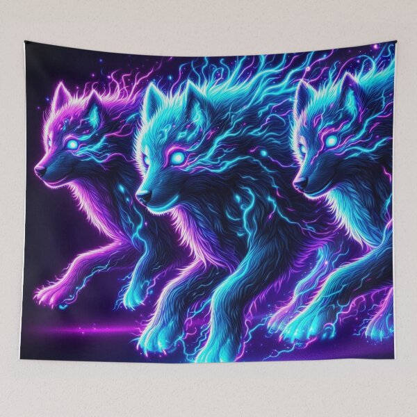 Item preview, Neon Wolf Pack designed and sold by TeslaSt0re.