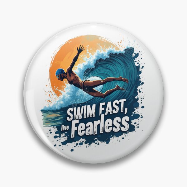 Item preview, swimmer quotes , swim fast live fearless, swimming quotes  designed and sold by venavar.