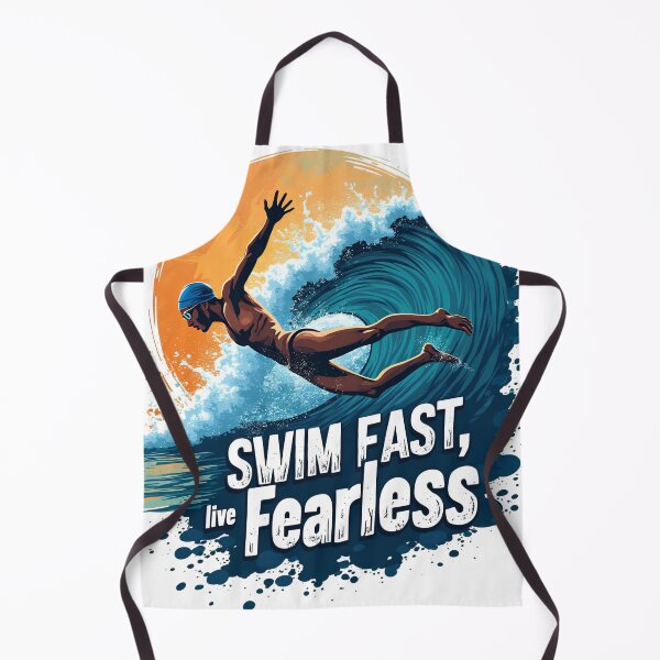 Item preview, swimmer quotes , swim fast live fearless, swimming quotes designed and sold by venavar.