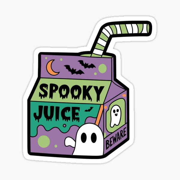Vista previa del artículo con la obra «Diseño de caja de bebida de Halloween con jugo espeluznante», diseñado y vendido por minki-graphics.