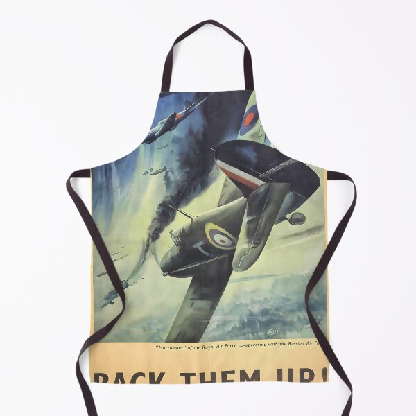 Item preview, Vintage WWII Poster: "Back Them Up!" RAF Hurricanes with the Russian Air Force designed and sold by Very Peculiar.