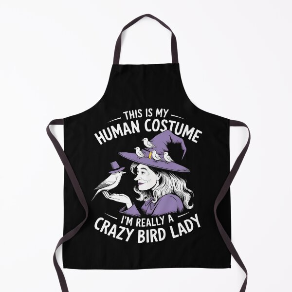 Item preview, This Is My Human Costume, I'm Really a Crazy Bird Lady - Funny Halloween Design designed and sold by VioladesignByRW.