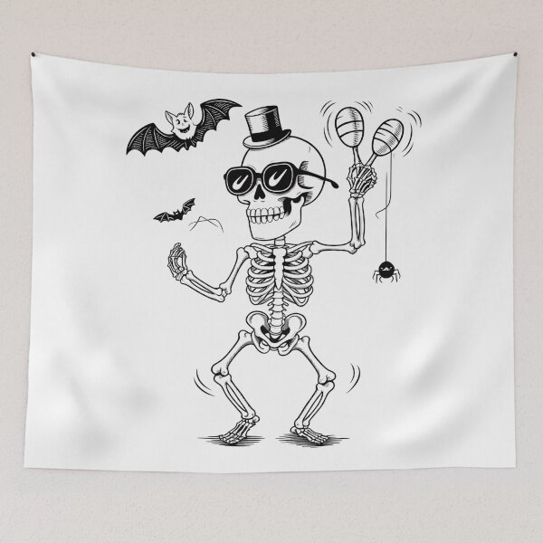 Item preview, Fun Halloween Skeleton – Playful and Spooky Art designed and sold by BestChooseArt.