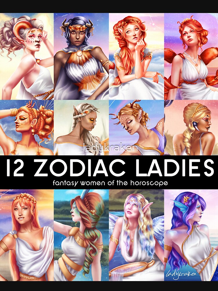 12 Zodiac Ladies by ladykraken