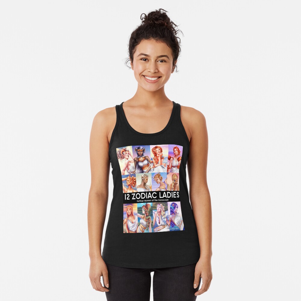 12 Zodiac Ladies Racerback Tank Top