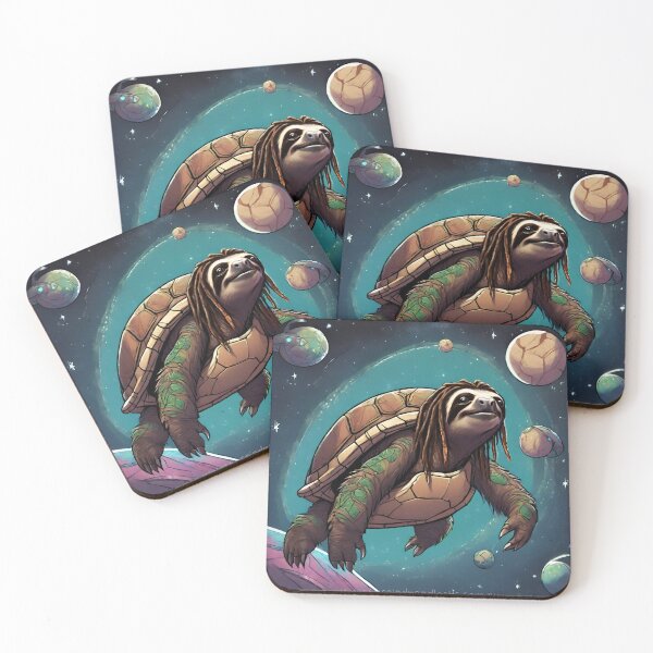 Item preview, Bazza the Sloth turtle in space designed and sold by Tassiedreads.