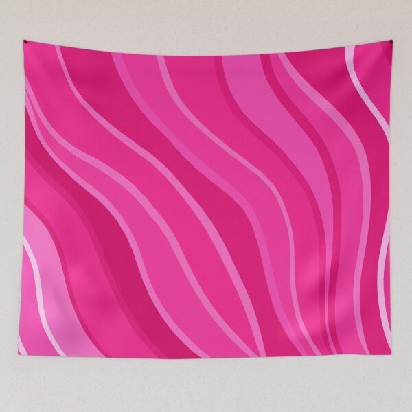 Item preview, Pink color zebra wavy thick stripes background  designed and sold by SpinklyCreations.