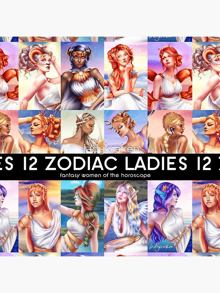 12 Zodiac Ladies by ladykraken