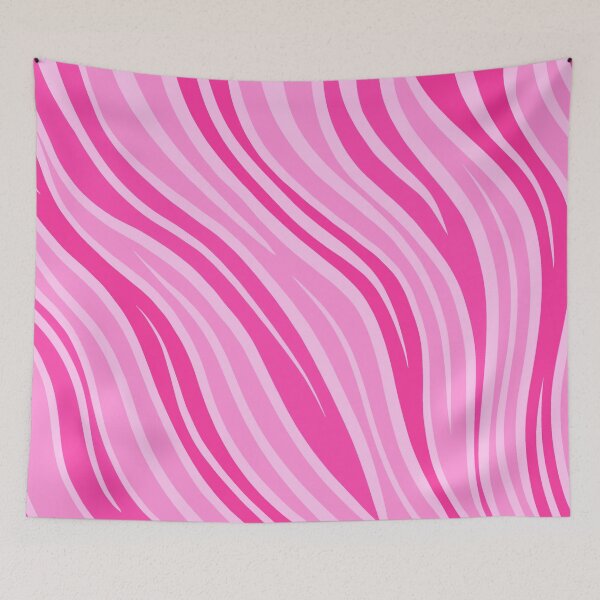 Item preview, Pink color zebra wavy stripes background  designed and sold by SpinklyCreations.