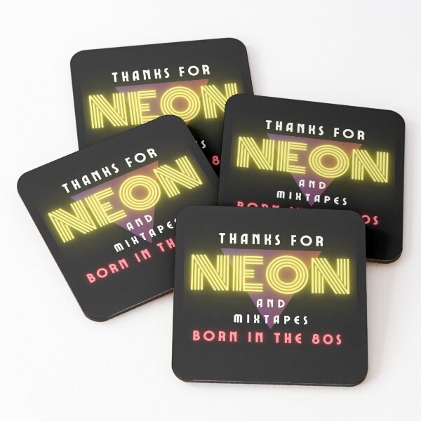 Item preview, Thanks for Neon and Mixtapes – 80s Retro Design designed and sold by CWT-JustforFun.