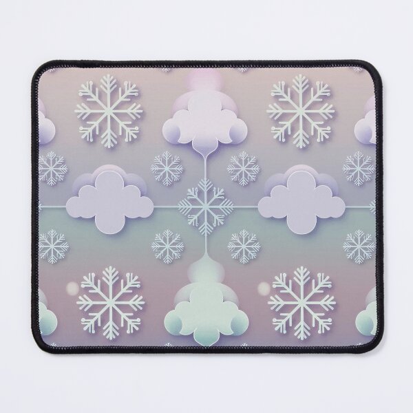 Item preview, Pastel Snowflakes and Clouds Winter Pattern designed and sold by PragmaticP.