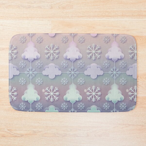 Item preview, Pastel Snowflakes and Clouds Winter Pattern designed and sold by PragmaticP.