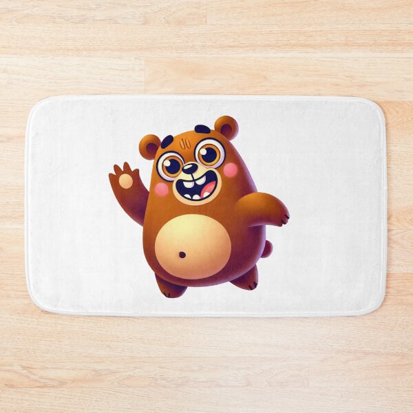 Item preview, Waving Cute Funny Brown Bears designed and sold by pinkycherry.