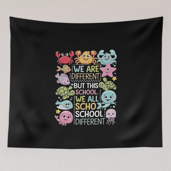 Item preview, Underwater Friends Classroom Poster - Embrace Differences School Decor designed and sold by love3617.