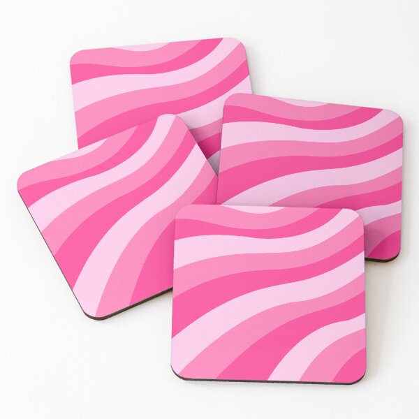 Item preview, Pink color zebra wavy thick stripes background  designed and sold by SpinklyCreations.