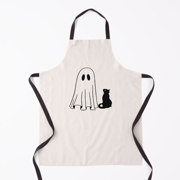 Item preview, black kitten stares at ghost designed and sold by Neadoodles.