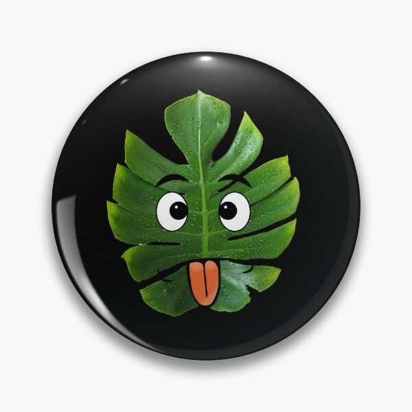 Item preview, Leaf of Monstera with eyes and tongue by artist Katarzyna Zachtej,  pracovniakejzi designed and sold by pracovniakejzi.