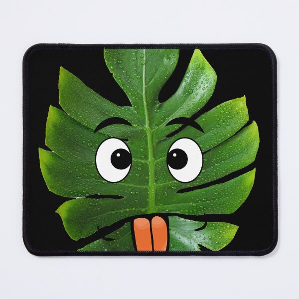 Item preview, Leaf of Monstera with eyes and tongue by artist Katarzyna Zachtej,  pracovniakejzi designed and sold by pracovniakejzi.