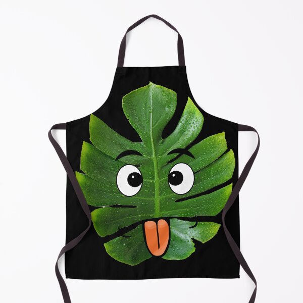 Item preview, Leaf of Monstera with eyes and tongue by artist Katarzyna Zachtej, pracovniakejzi designed and sold by pracovniakejzi.
