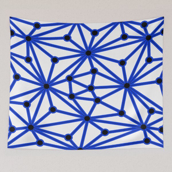 Item preview, Abstract geometric pattern - blue. designed and sold by K.S ART.