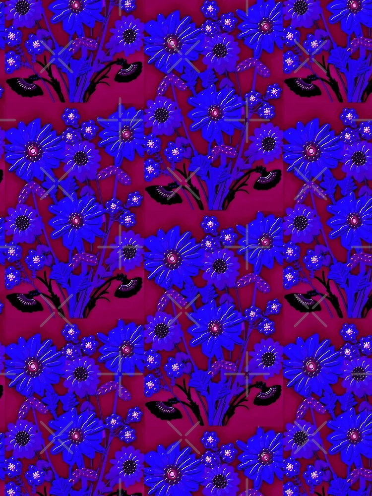 Thumbnail 3 of 3, Scarf, SSBD. Raspberry Blue designed and sold by bekki smith.