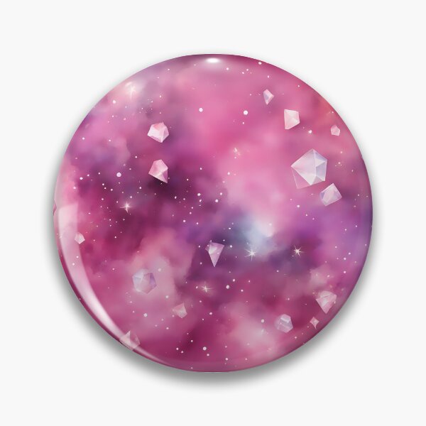 Item preview, Pink Space with Crystal Satellites designed and sold by CalmnessbyChoice.