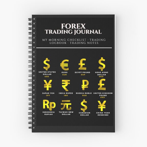 Item preview, Forex Trading Journal,  forex, day traders, Day Trading log, Trading Diary, Forex Currency, Unique and Elegant Journal for traders designed and sold by TradingTeesKids.