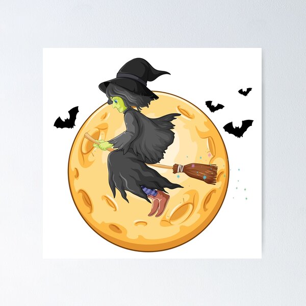 Item preview, Witches fly with stick magic designed and sold by YourOnlyCorner.
