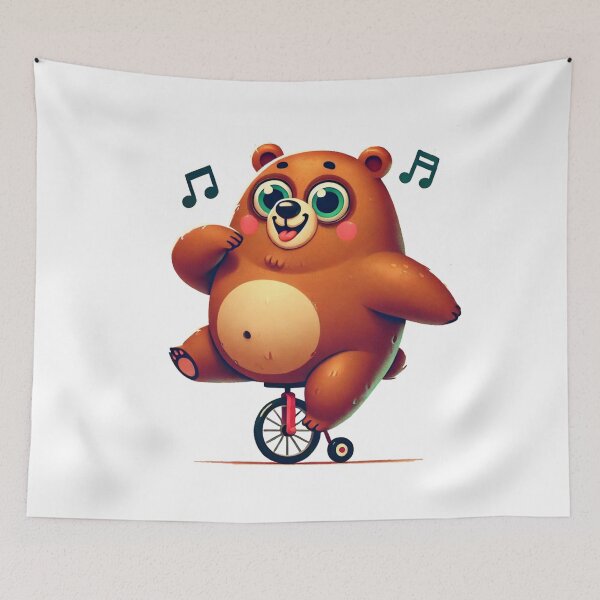 Item preview, Cycling Cute Funny Brown Bears designed and sold by pinkycherry.