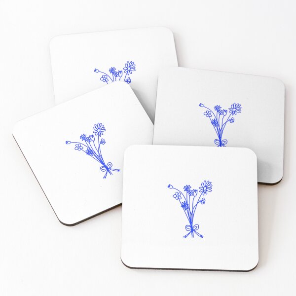 Item preview, blue doodle bouquet designed and sold by madebyi.