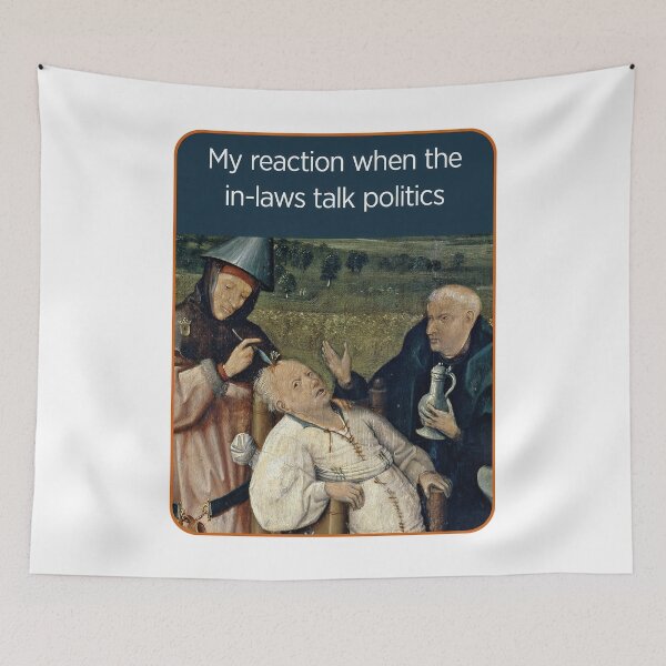 Item preview, When The In-Laws Talk Politics  designed and sold by Angry Swan Designs.