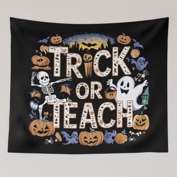 Item preview, Trick or Teach Fun Halloween Teacher designed and sold by Quirky Shirts.