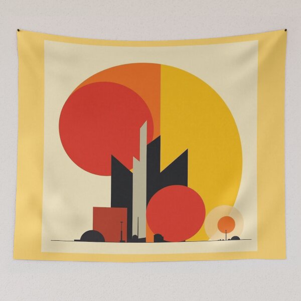 Item preview, Bauhaus Evening Town designed and sold by Carameltornado.