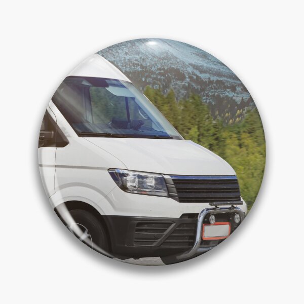 Item preview, White Delivery Van Delivers Goods Through Beautiful Landscape designed and sold by Taina Sohlman.