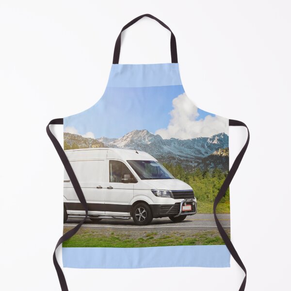 Item preview, White Delivery Van Delivers Goods Through Beautiful Landscape designed and sold by Taina Sohlman.