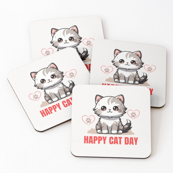 Item preview, Happy cat day designed and sold by PrintFusion57.