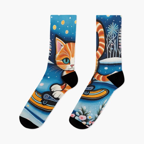 Item preview, Kitten ice skating on a frozen lake designed and sold by Colin Bentham.